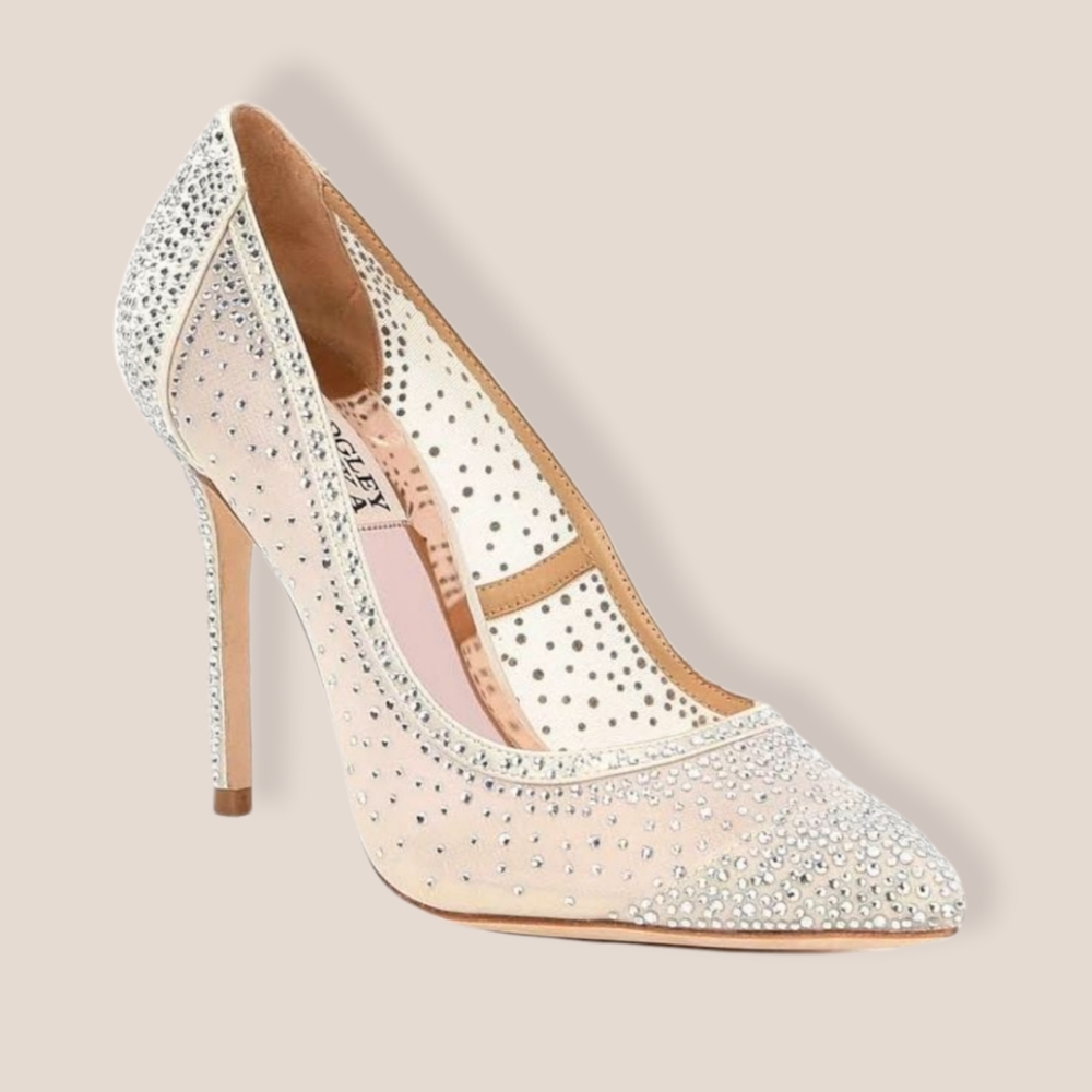 Badgley Mischka Weslee Crystal Embellished Heels
